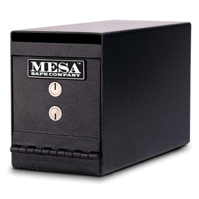 Mesa MUC2K .2 cu ft Under Desk Safe w/ Deposit Slot & Key Lock, With Dual Key Lock, Hammered Grey