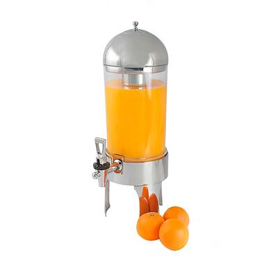 Spring USA 2511-6/7 7 liter Beverage Dispenser w/ Ice Tube - Plastic Container, Stainless Base, Silver