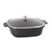 Spring USA 8268-8/28 Motif 4 qt Casserole Pan w/ Cover - Induction Ready, Aluminum/Ceramic, Titanium, Black