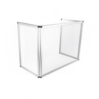 Spring USA MSG3624 3 Sided Folding Sneeze Guard - 36"W x 25"D x 24"H, Acrylic w/ Aluminum Frame, 1/4" Acrylic, Clear