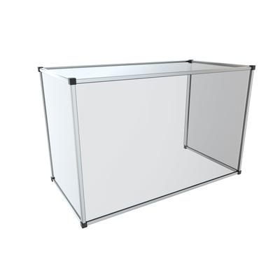 Spring USA TSSG4830 Enclosed Sneeze Guard - 48"W x 18"D x 30"H, Acrylic w/ Stainless Steel Frame, Clear