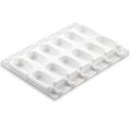 Louis Tellier GEL01 2 Piece Ice Cream Pop Mold w/ 12 Sections - Silicone, White