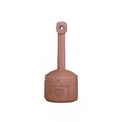 Justrite 26800T 4 gal Cease-Fire Cigarette Butt Receptacle - 38 1/2"H, Polyethylene, Terra Cotta, 4 Gallon, Orange