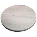 American Tables & Seating ATO48-212 47 1/5" Round Laminate Table Top - Indoor/Outdoor, Gray Oak, 1.38 in