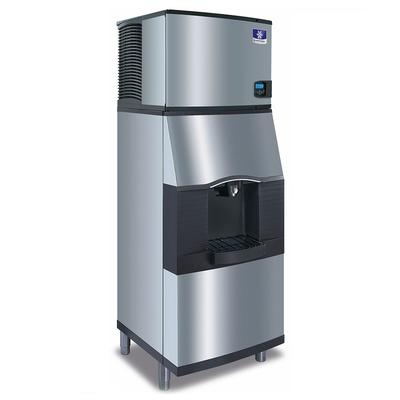 Manitowoc IDT0500A/SPA312 520 lb Full Cube Commercial Ice Machine w/ Ice Dispenser - 180 lb Storage, Bucket Fill, 115v, Stainless Steel | Manitowoc Ice