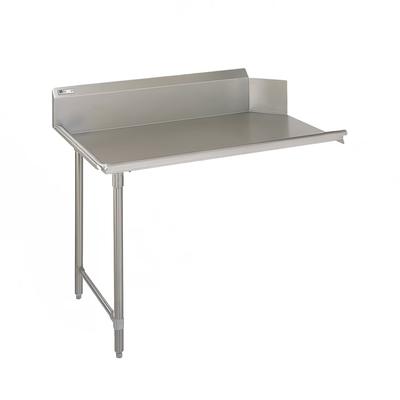 John Boos EDTC8-S30-L72 72" Clean Dishtable w/ Galvanized Legs & 18 ga Stainless Steel Top, L to R, Clean Dishes, Right to Left