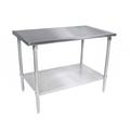 John Boos ST4-2436SSK 36" 14 ga Work Table w/ Undershelf & 300 Series Stainless Flat Top, Stainless Steel