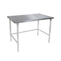 John Boos ST4-3036GSK 36" 14 ga Work Table w/ Undershelf & 300 Series Stainless Flat Top, Stainless Steel