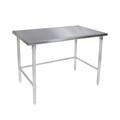 John Boos ST4-3048SBK 48" 14 ga Work Table w/ Open Base & 300 Series Stainless Flat Top, Stainless Steel