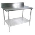 John Boos ST4R5-3036SSK 36" 14 ga Work Table w/ Undershelf & 300 Series Stainless Top, 5" Backsplash, Stainless Steel