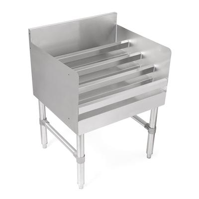 John Boos UBLD-2112-X 4 Step Underbar Liquor Display Unit - 12"W x 21"D x 32 1/2"H, Stainless, 18/300 Stainless Steel