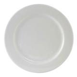 Tuxton ALA-102 10 1/4" Round Alaska Plate - Ceramic, Porcelain White, Bright White, Wide Rim