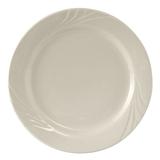 Tuxton YEA-102 10 1/4" Round Monterey Plate - Ceramic, American White, Eggshell