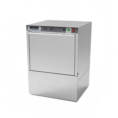 Champion UH130B 240/1 High Temp Rack Undercounter Dishwasher w/ 25 Racks/hr, Built-in Booster, 240v/1ph, Integrated Booster Heater, Delime Cycle, Stainless Steel