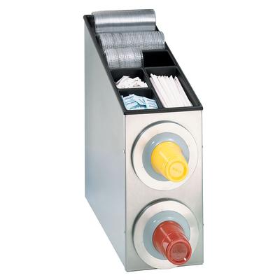 Dispense-Rite BFL-L-2SS Cup & Lid Organizer, Cabinet, (8) Compartment, All Cup Types, Silver