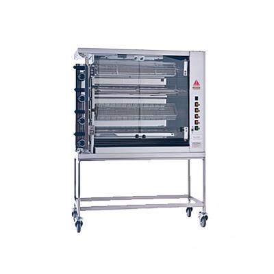 Rotisol USA FF1175-4G-SS Gas 4 Spit Commercial Rotisserie w/ 20 Bird Capacity, Liquid Propane, 4 Stainless Steel Spits, LP, Gas Type: LP