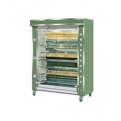 Rotisol USA GF1375-8G-LUX Gas 8 Spit Commercial Rotisserie w/ 48 Bird Capacity, Natural Gas, Stainless Steel, Gas Type: NG