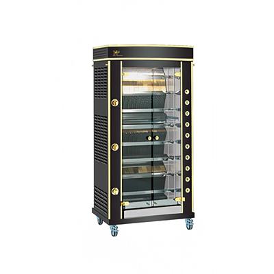 Rotisol USA GF975-8G-LUX Gas 8 Spit Commercial Rotisserie w/ 24 Bird Capacity, Natural Gas, Stainless Steel, Gas Type: NG