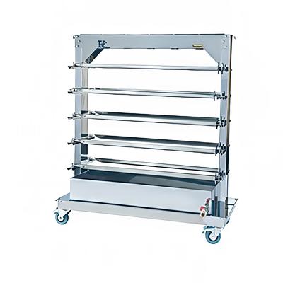 Rotisol USA RACK10975MF Spit Rack for (10) Spits for MasterFlame 975 Rotisseries, Stainless Steel