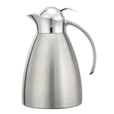 Service Ideas MAR10BSPB 1 Liter Carafe w/ Vacuum Insulation, Stainless Steel, Brushed Finish, Silver