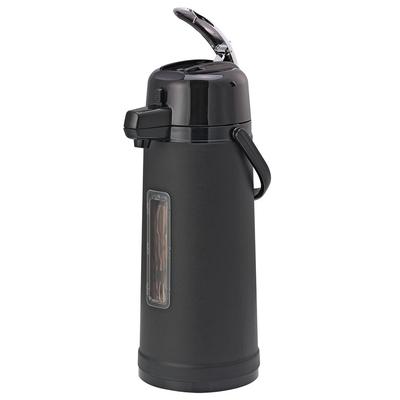 Service Ideas ECAL22PBLMATSG Eco-Air 2 1/5 Liter Lever Action Airpot w/ Glass Liner - Vacuum Insulated, Plastic, Black