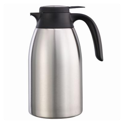 Service Ideas FCC16SS 54 oz Carafe w/ Push-Button Lid - Vacuum Insulated, Stainless, Silver