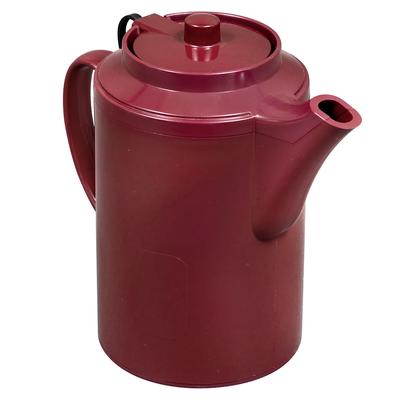 Service Ideas TST612BU 16 oz Dripless Teapot w/ Tether, Baffled Spout, Burgundy, Purple