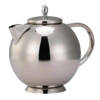 Service Ideas TT12SS 40 1/2 oz Stainless Steel Teapot, Polished, Silver