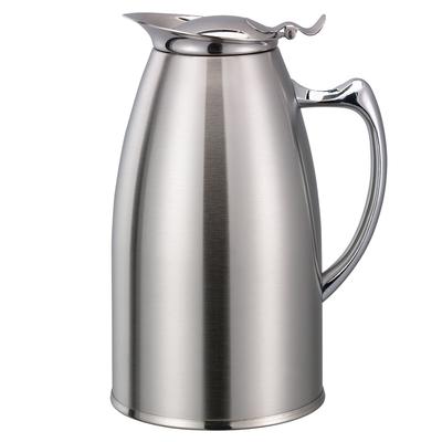 Service Ideas WP1SA 1 liter Pitcher w/ Double-Wall Insulation, Brushed Stainless, Silver