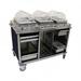 Cadco CBC-HHH-L4 MobileServ 55 1/2" Hot Food Table w/ (3) Wells & Undershelf, 120v, Blue