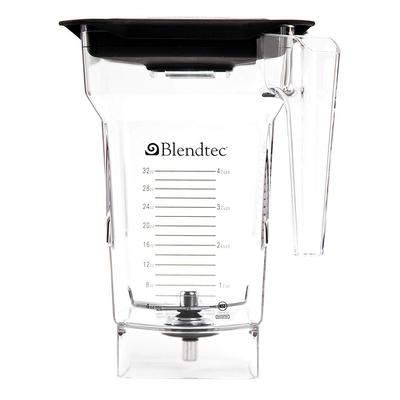 Blendtec 40-711-03 75 oz FourSide Jar w/ Black Hard Lid & 3" Wingtip Blade - Tritan, Clear