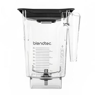 Blendtec 40-711-10 90 oz WildSide Jar w/ Black Hard Lid & 4" Wingtip Blade - Tritan, Clear