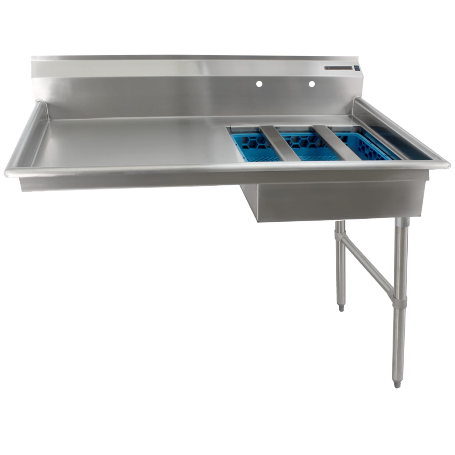CMA Dishmachines SR-U 48" Straight Dish Table - Right to Left, 20" x 20" x 5" Sink Bowl, Stainless Steel