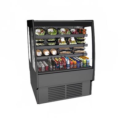 Structural Concepts FSC663R Oasis 75 3/8" Vertical Dual Sided Open Air Cooler w/ (4) Levels, 208-240v/1ph, Black