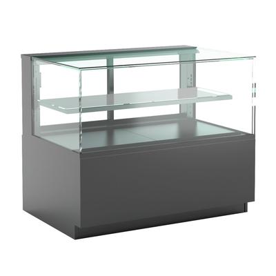 Structural Concepts NR6040RSV 59 3/4" Reveal Full Service Bakery Case w/ Straight Glass - 2 Levels, 110-120v, Black