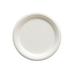 Empress EPL-06 (49100) 6" Disposable Plate - Heavy Weight, Natural Bagasse, White
