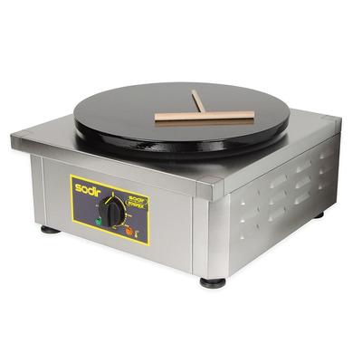 Equipex 400E 15 3/4" Single Crepe Maker w/ Cast Iron Plate, 240v/1ph, Stainless Steel