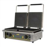 Equipex GED40 Double Cone Waffle Baker w/ Drip Tray - Stainless, 220v/1ph, Cone Pattern, 208-240V, Stainless Steel