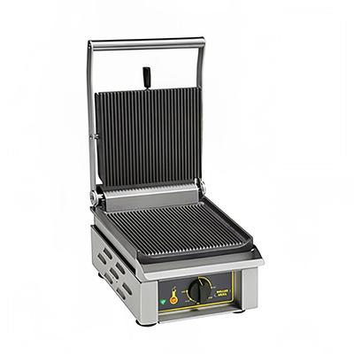 Equipex SAVOY Sodir-Roller Grill Single Commercial Panini Press w/ Cast Iron Smooth Plates, 120v, 120 V, Stainless Steel