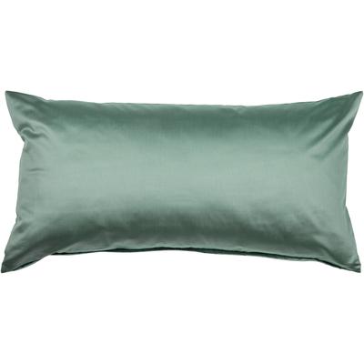 Kissenbezug JANINE "Colors Mako Satin", grün (salbeigrün), B:40cm L:80cm, Mako-Satin, Obermaterial: 100% Baumwolle, Kissenbezüge, mit Reißverschluss, uni Kissenhülle, feinfädig, 100% Baumwolle Image