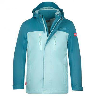 Trollkids - Girl's Bryggen 3in1 Jacket - Doppeljacke Gr 92 türkis/blau