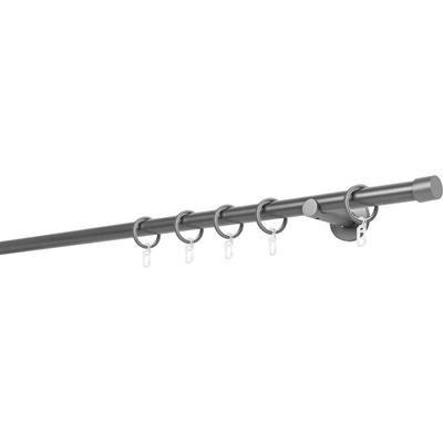 Gardinenstange MYDECO "20mm Cap Wandträger 6,5 cm", grau (anthrazit), L:160cm, Gardinenstangen Image