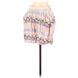 LC Lauren Conrad Casual Mini Skirt Mini: Pink Print Bottoms - Women's Size Medium