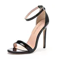 Crystal Queen-Sandales provoqué noires sexy pour femmes chaussures de soirée à talons hauts 11cm