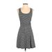 BCBGeneration Casual Dress - A-Line Scoop Neck Sleeveless: Black Print Dresses - Women's Size Small