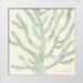 Loreth Lanie 20x20 White Modern Wood Framed Museum Art Print Titled - Coral Vision on Cream II