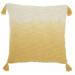 Yellow Ombre Tasseled Throw Pillow