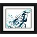 Vess June Erica 14x12 Black Ornate Wood Framed with Double Matting Museum Art Print Titled - Butterfly Imprint V