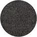 Ahgly Company Indoor Round Mid-Century Modern Mid Gray Oriental Area Rugs 3 Round