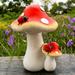 Mushrooms Decor Fairy Garden Accessories - Outdoor Garden Decor Mushrooms Ornament for Garden Decoration Gnome s Favorite Mushrooms Statues